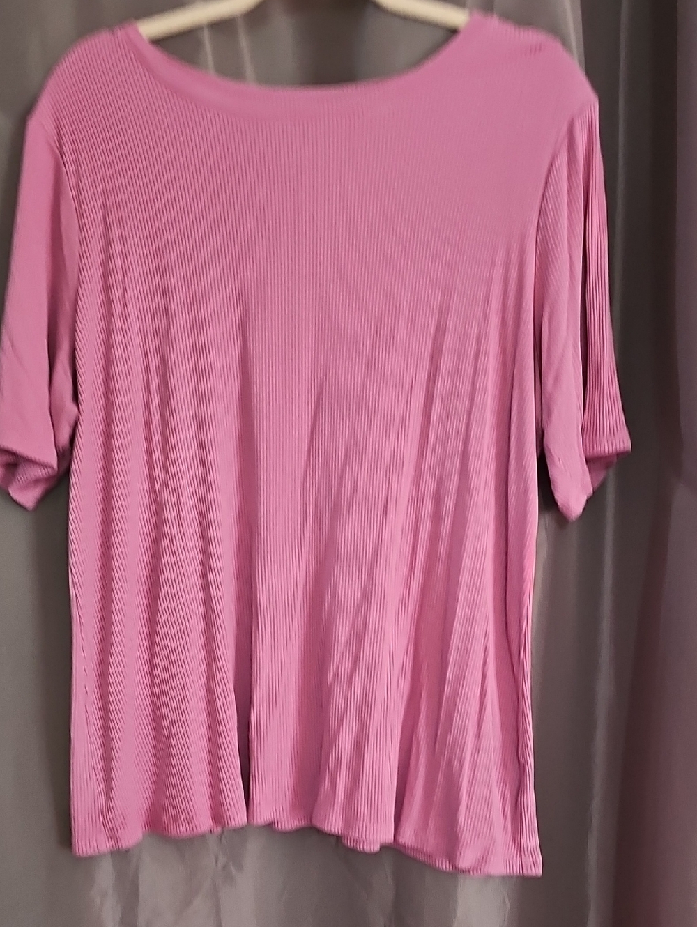 Nine West  Pink Ribbed Tee